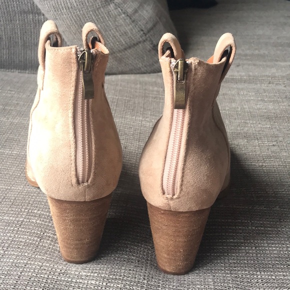 Light brown ankle booties. Wore once like new - Picture 2 of 4